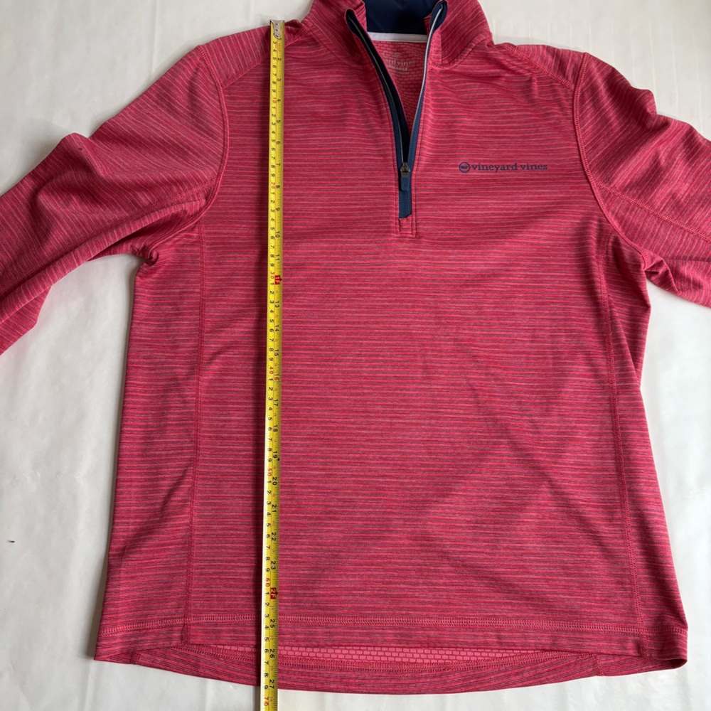 Vineyard Vines OTG Sankaty 1/4 Zip Pullover Men’s M Red Blue Performance Golf - Picture 12 of 13